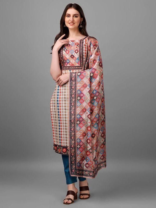 Jashiya Straight Printed Round Neck Women Kurta Set - Fashion, Comfort, and Tradition in One Ensemble